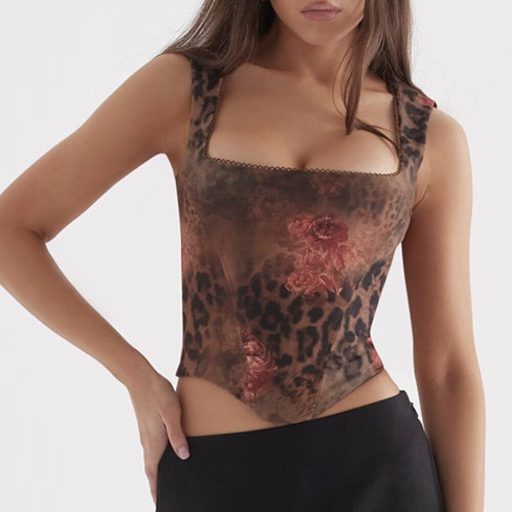 HOUSE OF CB Kalina Floral Printed Corset